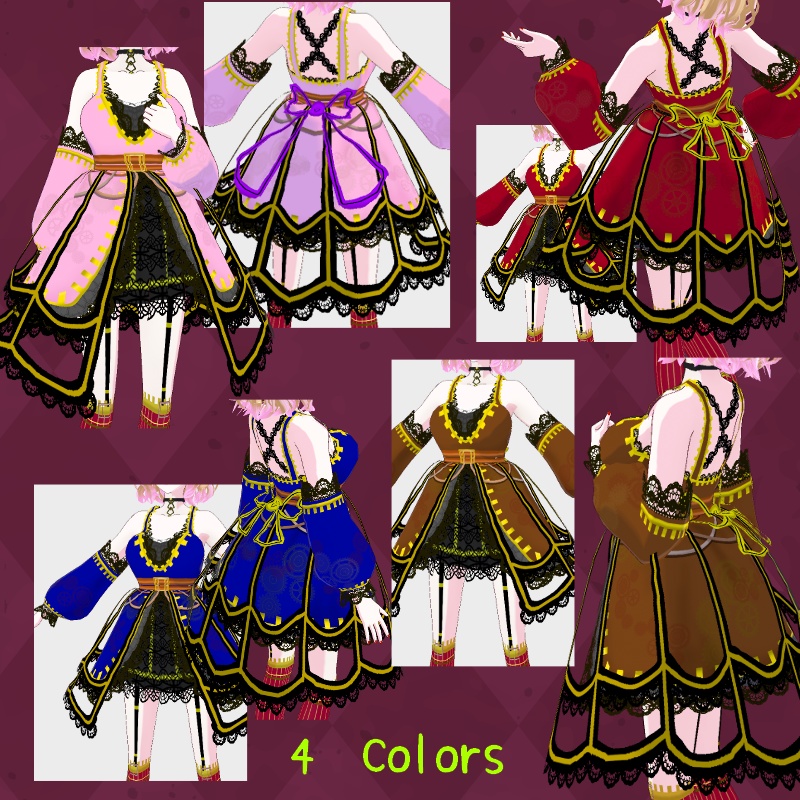 VRoid【Free / 無料】スチームパンク セット2 Steam Punk Set2