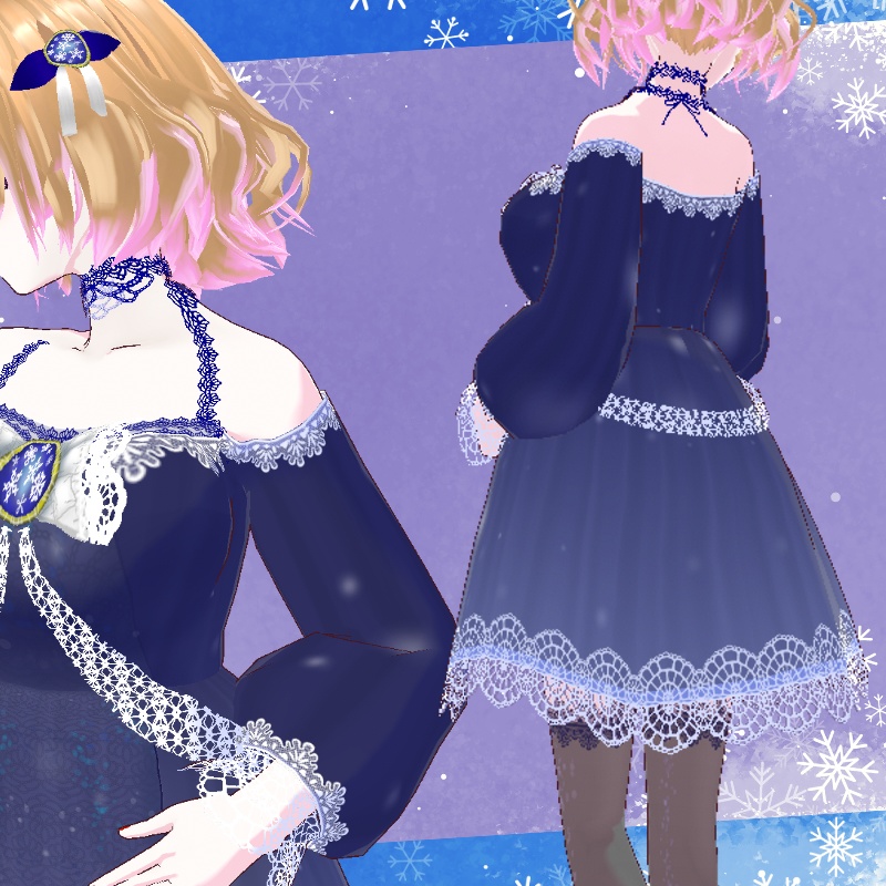 VRoid【Free / 無料】夜の雪 セット NightSnow Set