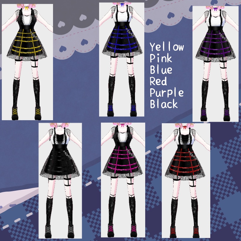 VRoid【Free / 無料】ブラックベリー セット BlackBerry Set