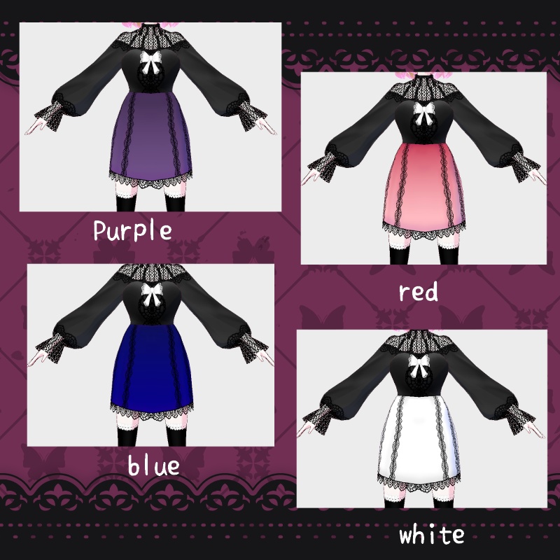 VRoid【Free / 無料】優雅なレース セット Classic Elegance Set