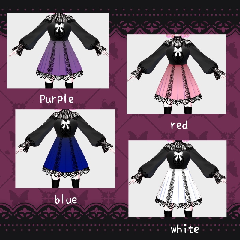 VRoid【Free / 無料】優雅なレース セット Classic Elegance Set