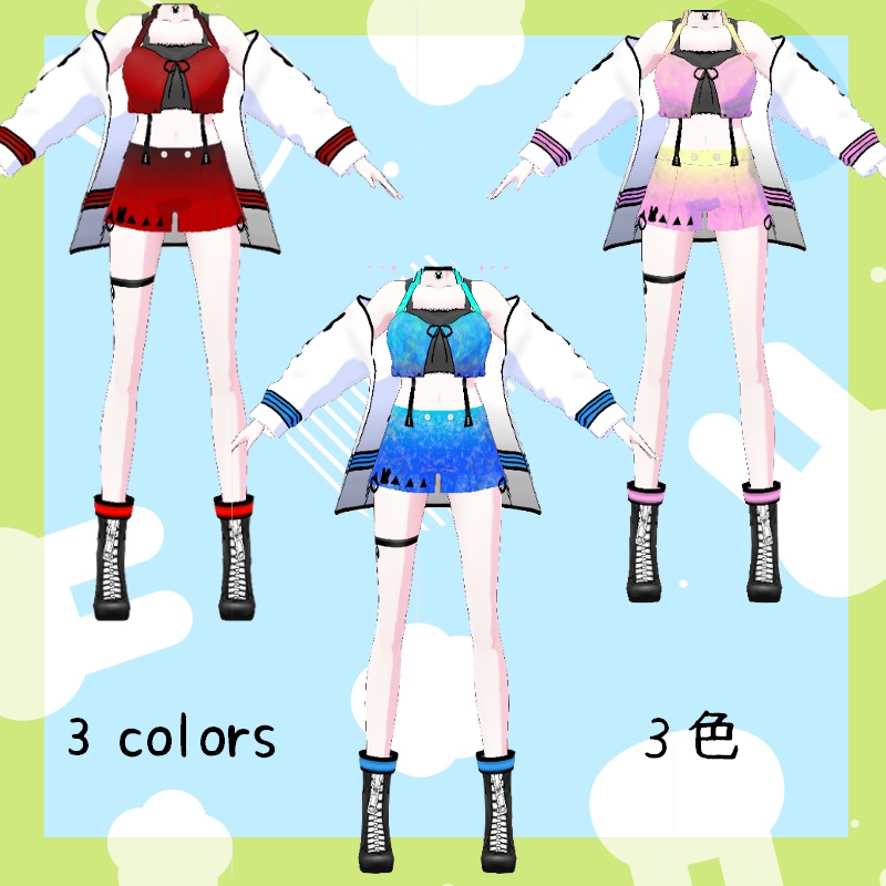 VRoid【Free / 無料】ウサギのジャンプ セット Rabbit Jump Set