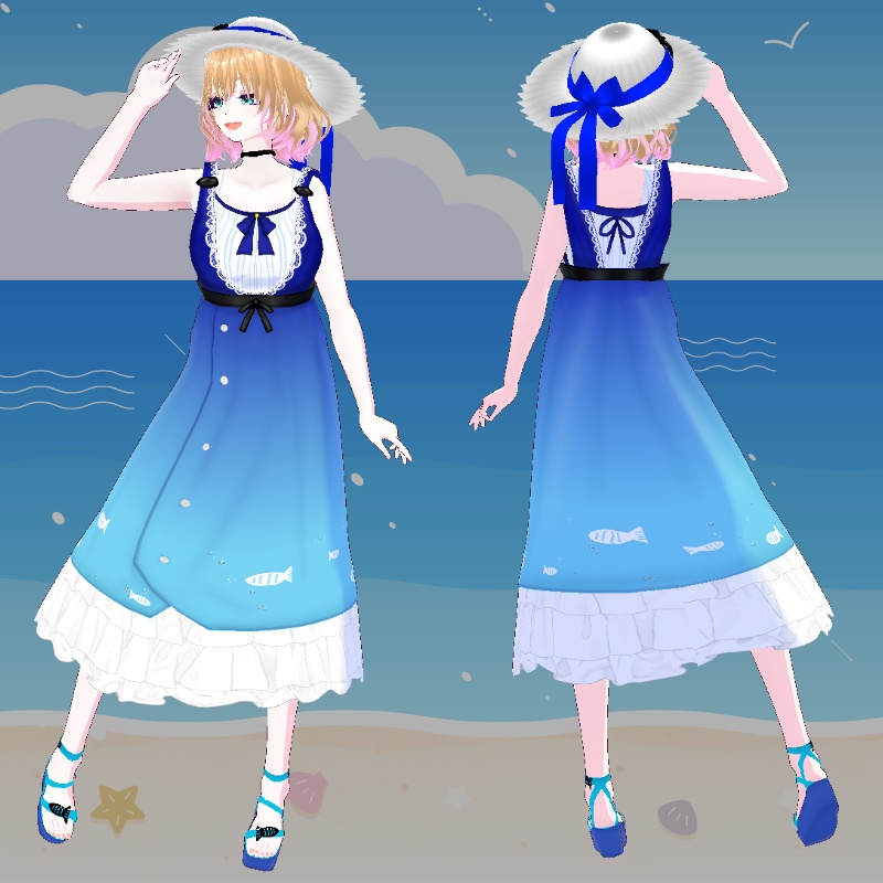 VRoid【Free / 無料】泳ぐ魚 セット Swimming Fish Set