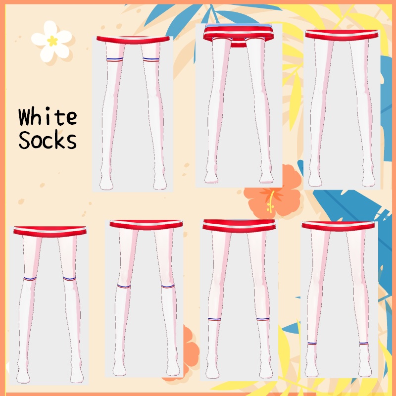 VRoid【Free / 無料】マリンソックス テクスチャセット Marine socks texture Set