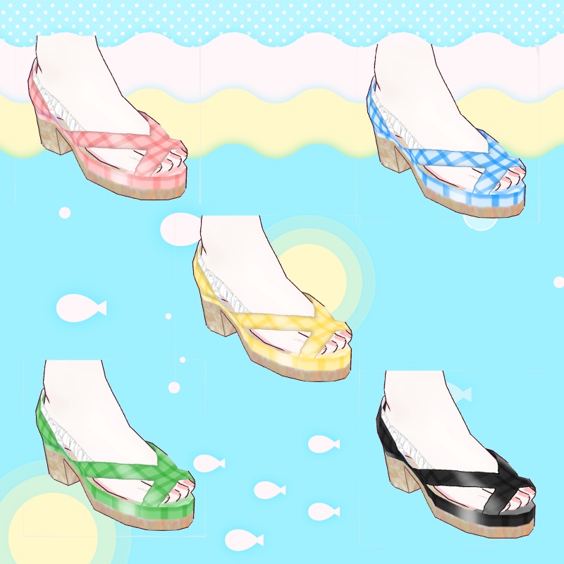 VRoid【Free / 無料】水辺の涼み Ocean Side Swimwear Set