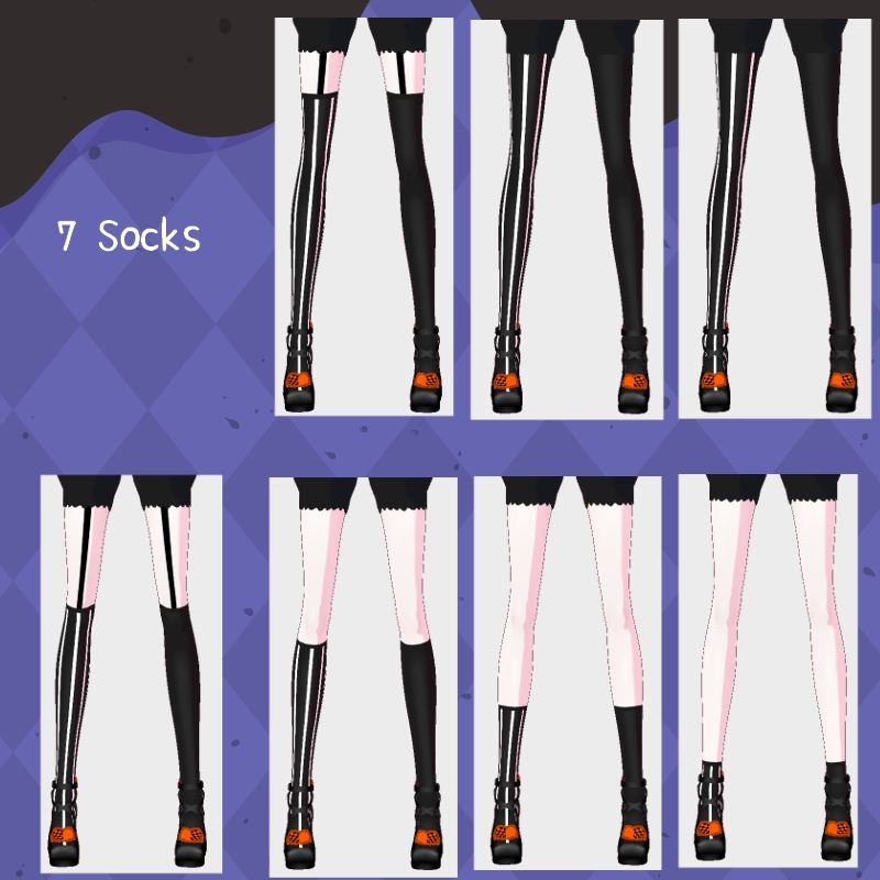 VRoid【Free / 無料】道化師パペット ソックス Clown Puppet Socks