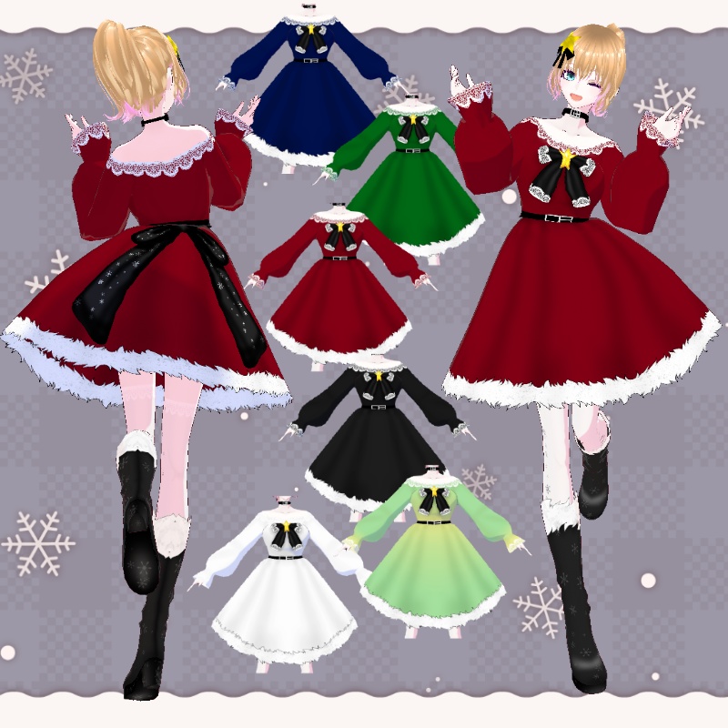 VRoid【Free / 無料】ホリデイエプロン セット Holiday Apron Set