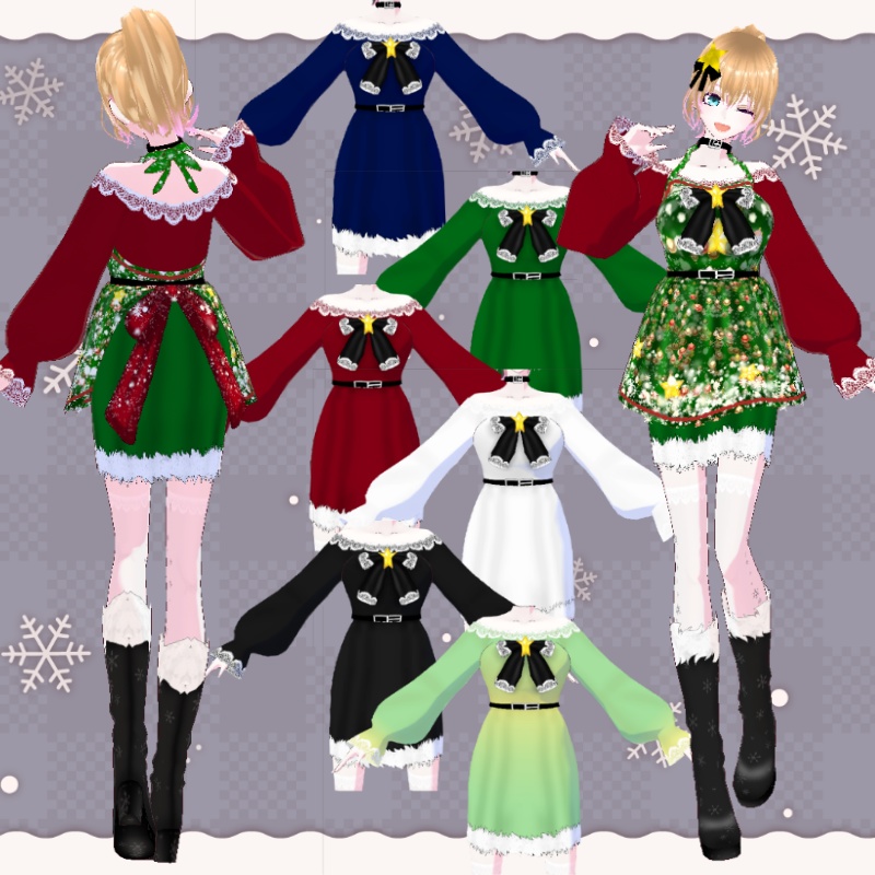 VRoid【Free / 無料】ホリデイエプロン セット Holiday Apron Set