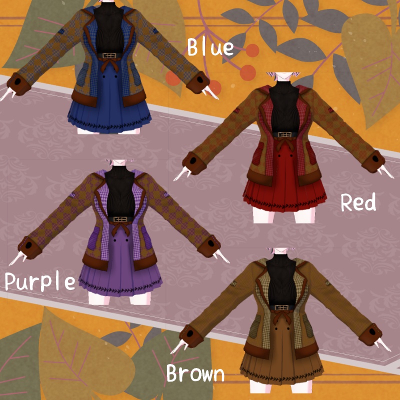 VRoid【Free / 無料】ひし形チェック セット Rhombus Check Set