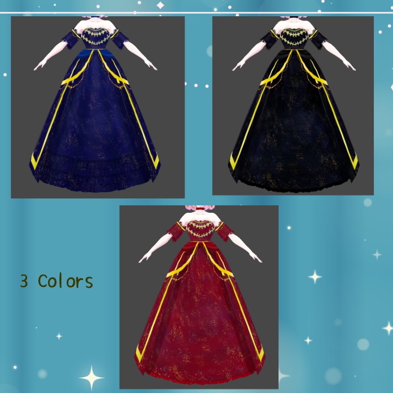 VRoid【Free / 無料】白薔薇グラツィオーソ セット White Rose Grazioso Set