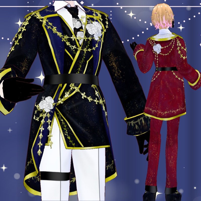 VRoid【Free / 無料】白薔薇ブリッランテ セット White Rose Brillante Set