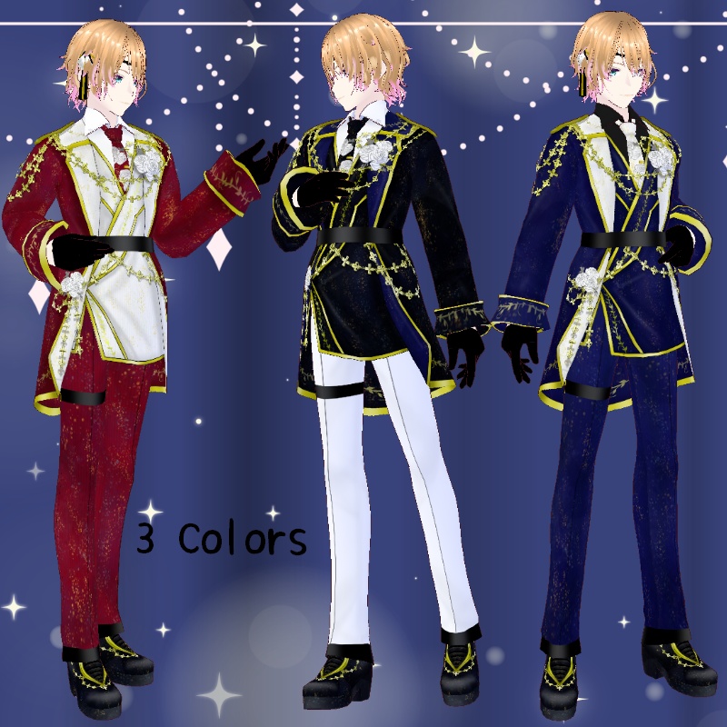 VRoid【Free / 無料】白薔薇ブリッランテ セット White Rose Brillante Set