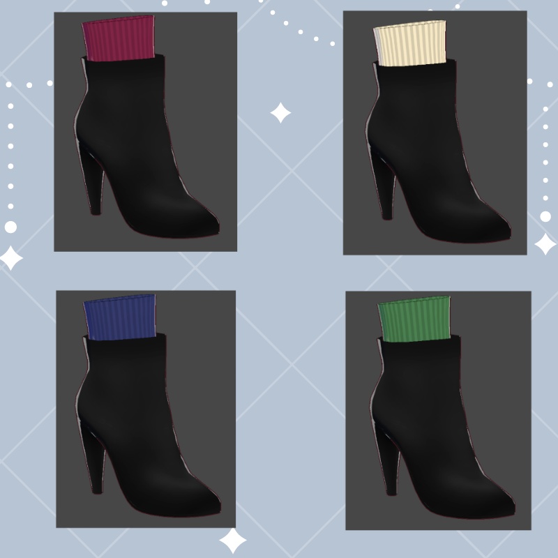 VRoid【Free / 無料】 朔風 ブーツ Chilly Wind Boots