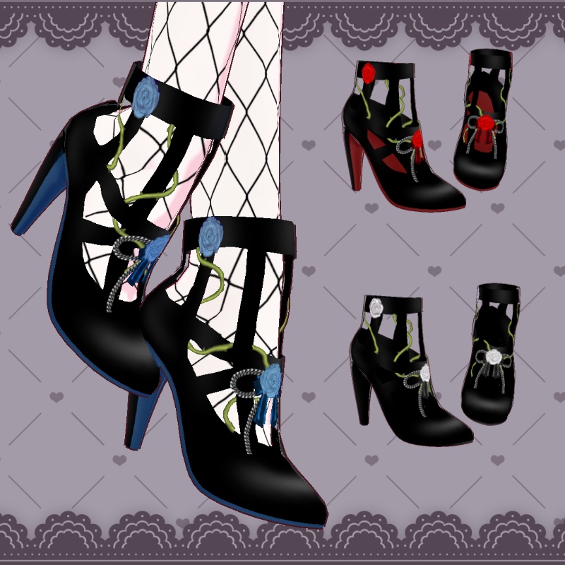 VRoid【Free / 無料】薔薇の籠 セット Rose Cage Set