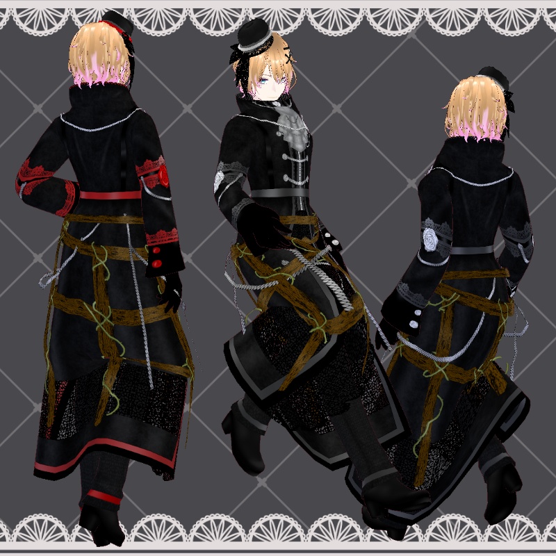 VRoid【Free / 無料】蔦の籠 セット Ivy Cage Set