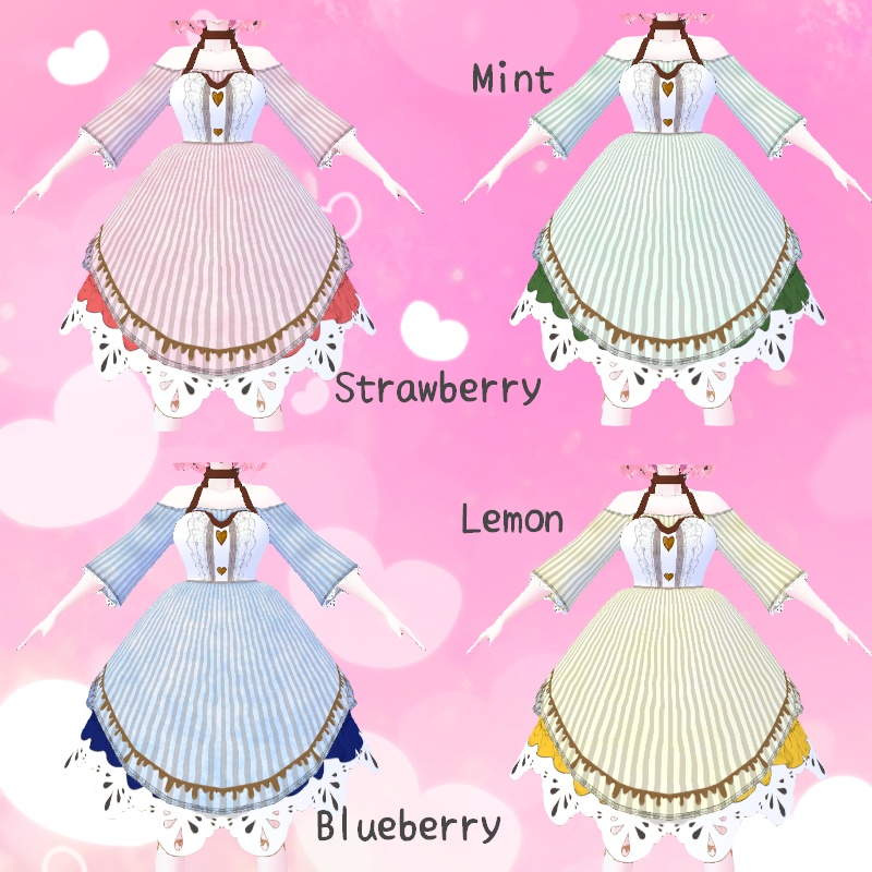 VRoid【Free / 無料】スウィートパイ セット Sweet Pie Set