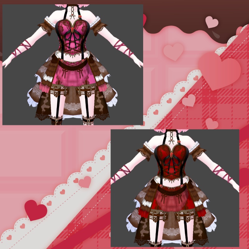 VRoid【Free / 無料】チョコづけ セット Dipped Chocolate Set