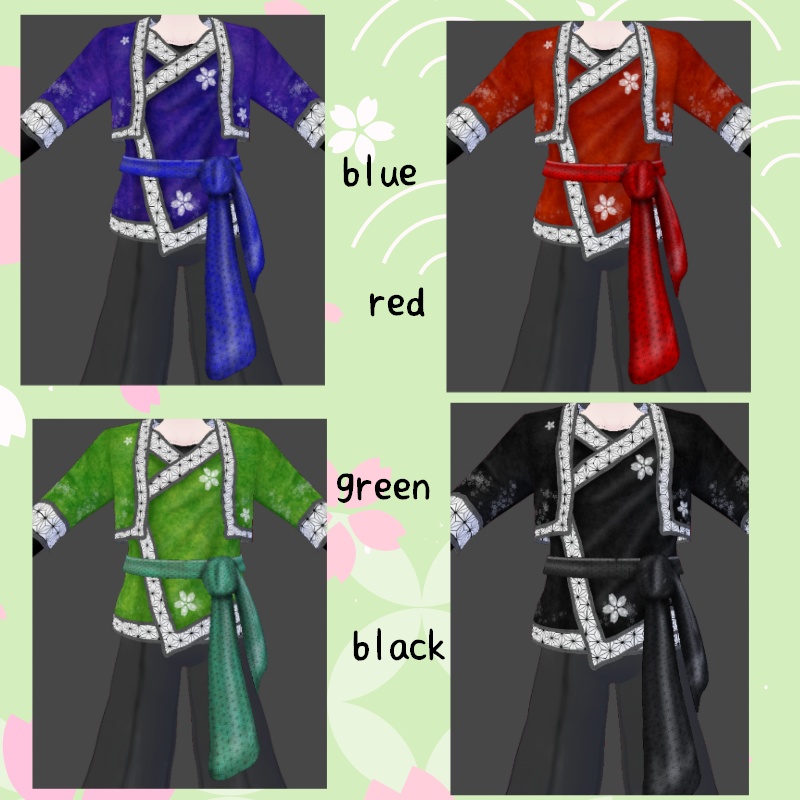 VRoid【Free / 無料】忍び咲き セット Silent bloom Set