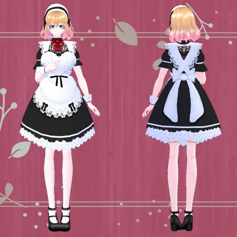 VRoid【Free / 無料】bikonos メイド服 セット bikonos Maid Set