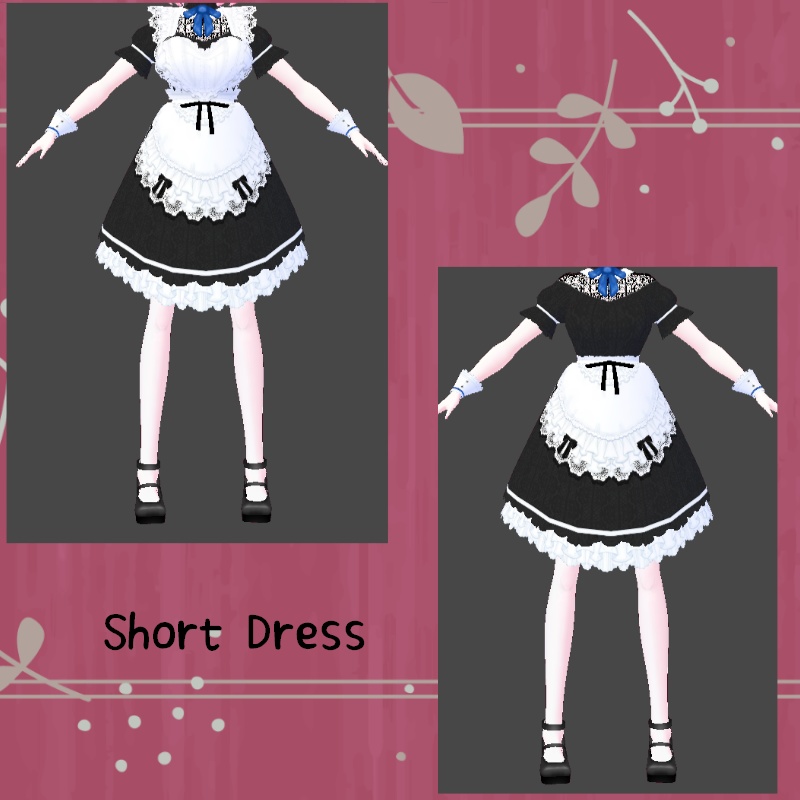 VRoid【Free / 無料】bikonos メイド服 セット bikonos Maid Set