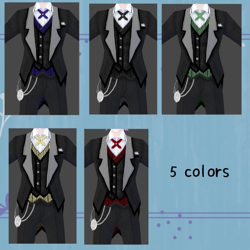 VRoid【Free / 無料】bikonos 執事服 セット bikonos Butler Set