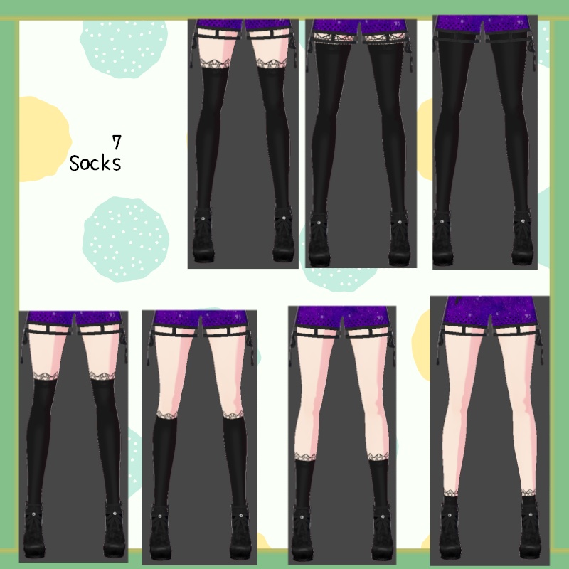 VRoid【Free / 無料】ドットダンス セット Dot Dance Set