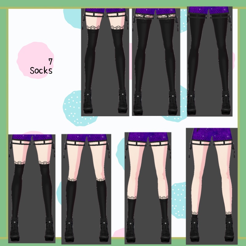 VRoid【Free / 無料】ソックス テクスチャ セット Socks Textures Set