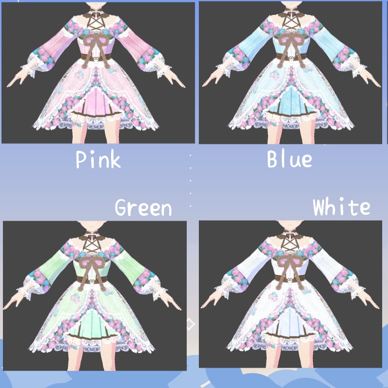 VRoid【Free / 無料】六月の花 セット June Flower Set