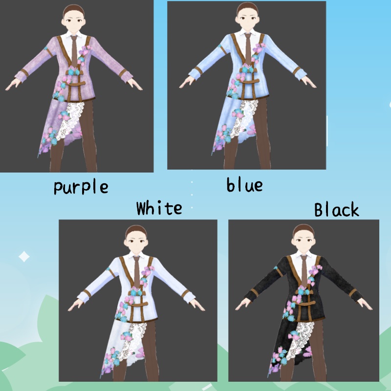 VRoid【Free / 無料】六月の紫陽花 セット June Hydrangea Set