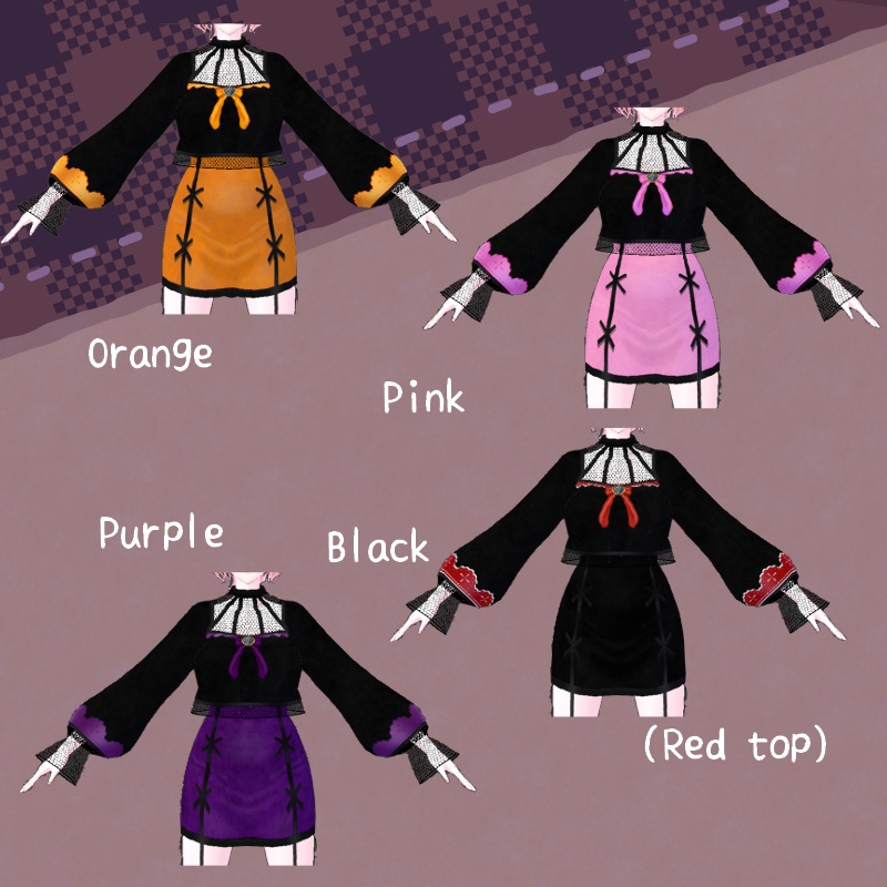 VRoid【Free / 無料】静かな夜想曲セット Silent Nocturne Set