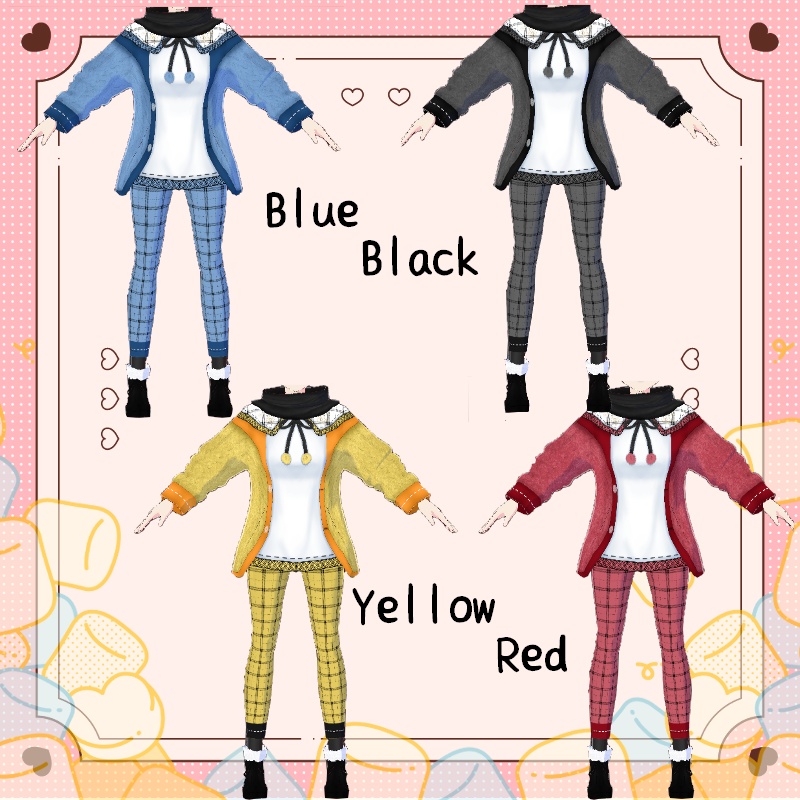 VRoid【Free / 無料】冬のマシュマロ Winter Marshmallow Set