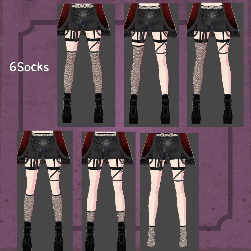 VRoid 夜中の尖スカート セット Midnight Edge Skirt Set