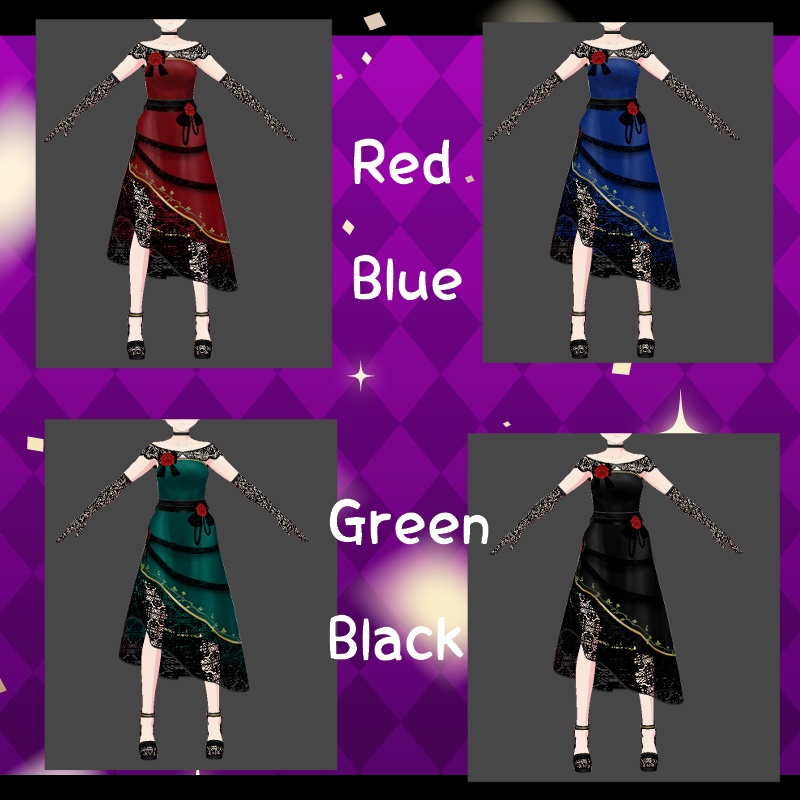 VRoid bikonos2nd 300Thank you Dress Set