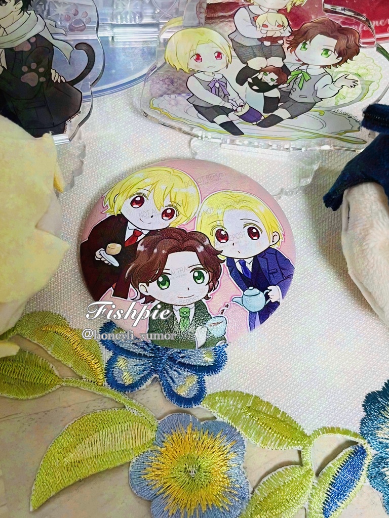 ぷにぷに缶バッジ 三兄弟ヌンティーver.