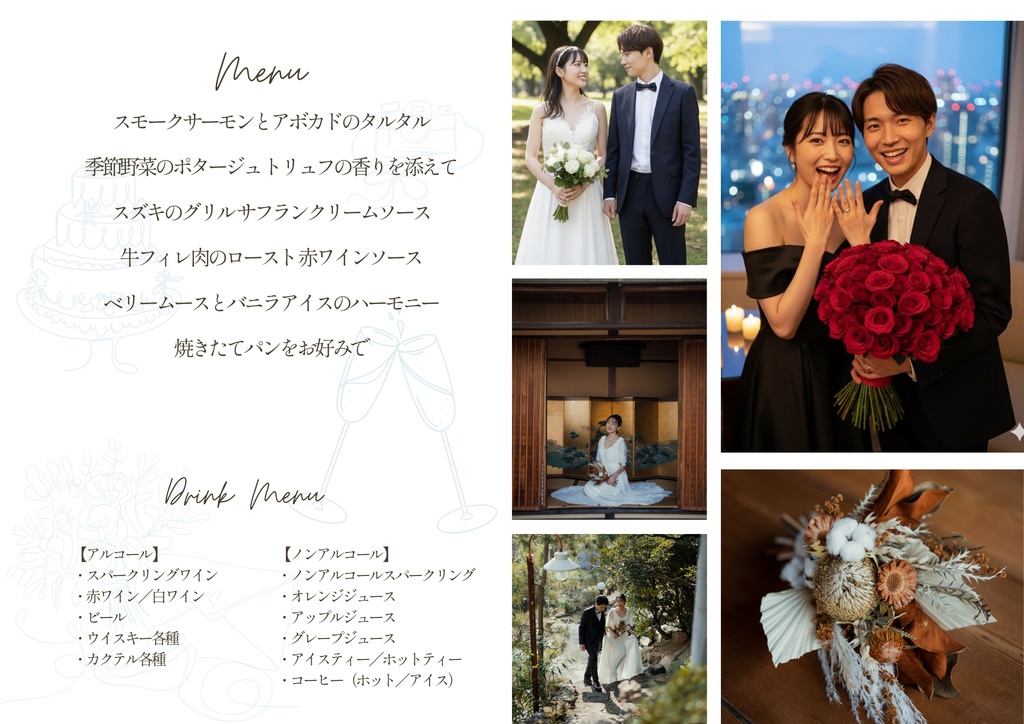 【Canva編集】結婚式プロフィールブックテンプレート|写真貼るだけ