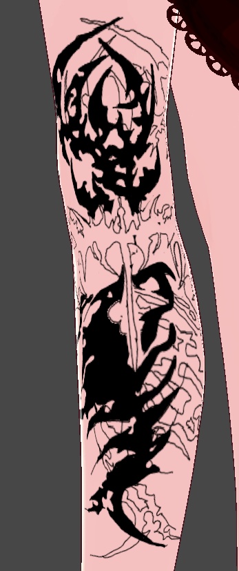 Cybersilism tattoo (Left leg)