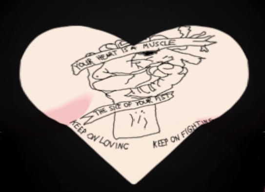 Your heart is a muscle the size of your fist (Chest tattoo)