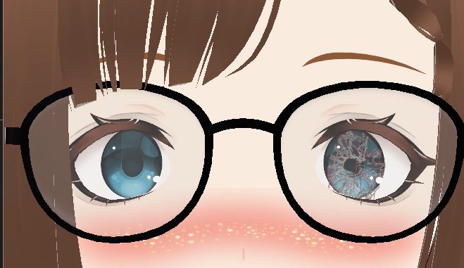 Shattered left eye 