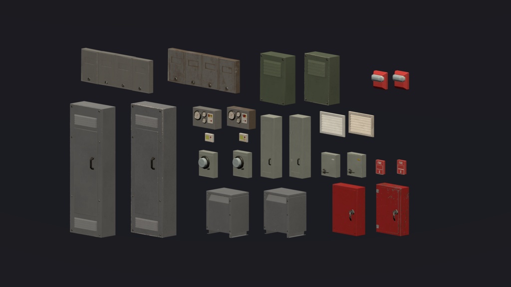 Industrial & Office Interiors Asset Pack 「産業およびオフィスのインテリア」