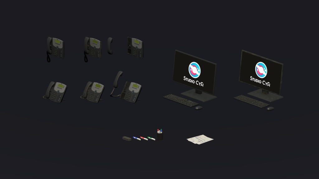 Industrial & Office Interiors Asset Pack 「産業およびオフィスのインテリア」