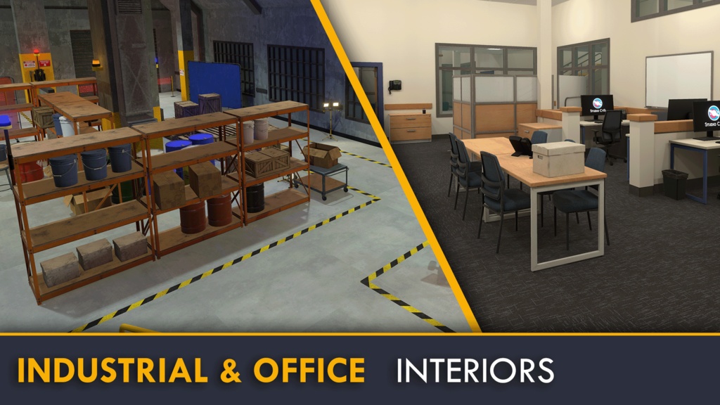 Industrial & Office Interiors Asset Pack 「産業およびオフィスのインテリア」