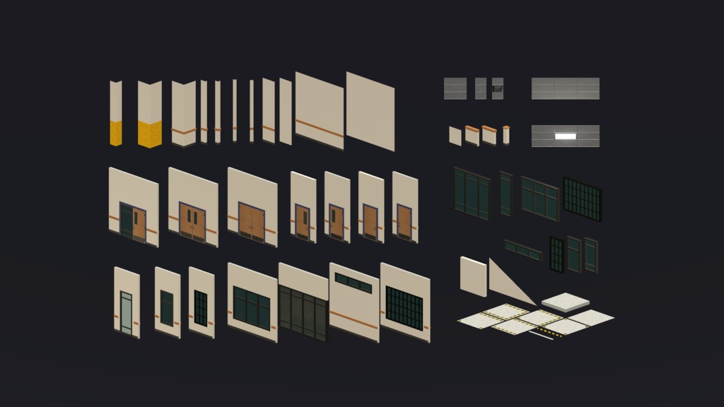 Industrial & Office Interiors Asset Pack 「産業およびオフィスのインテリア」