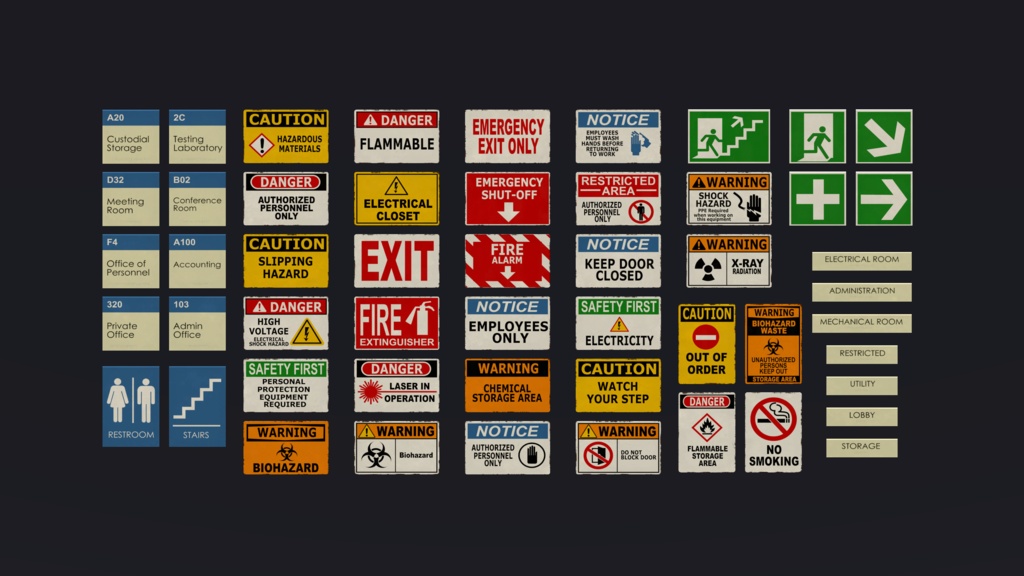 Industrial & Office Interiors Asset Pack 「産業およびオフィスのインテリア」