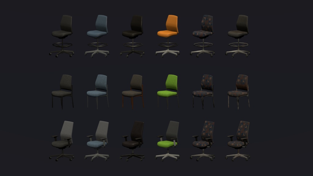 Industrial & Office Interiors Asset Pack 「産業およびオフィスのインテリア」