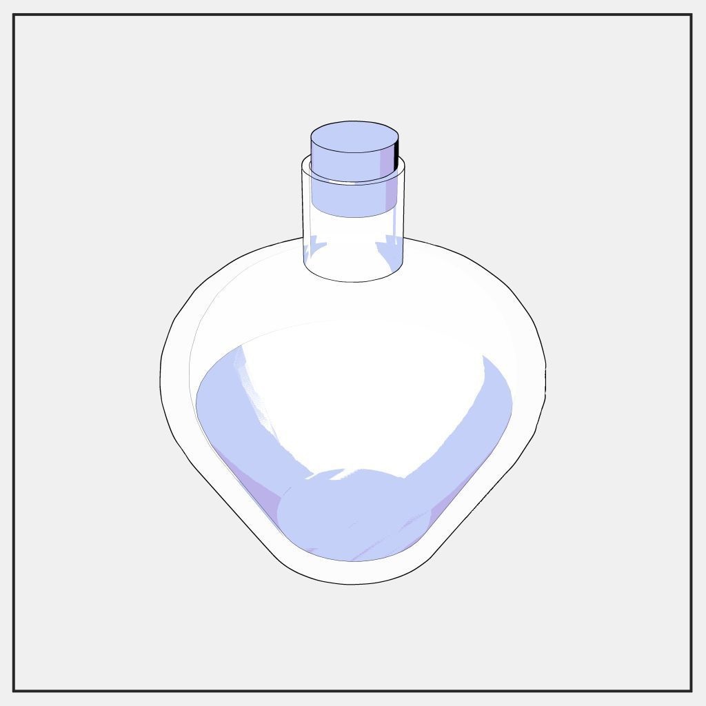 【3D素材/クリスタ用】薬瓶