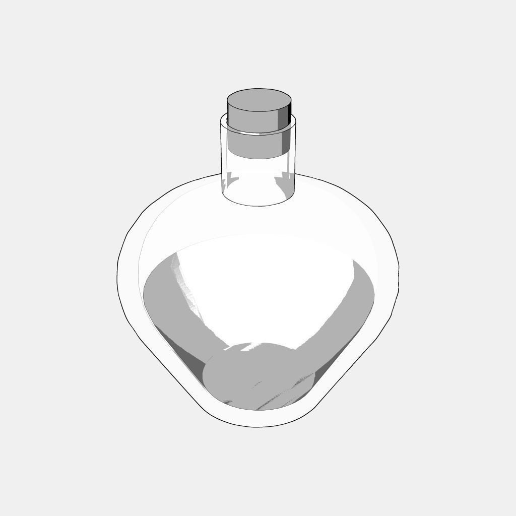 【3D素材/クリスタ用】薬瓶