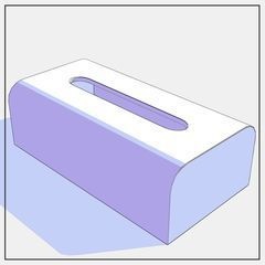 【3D素材/クリスタ用】ティッシュケース