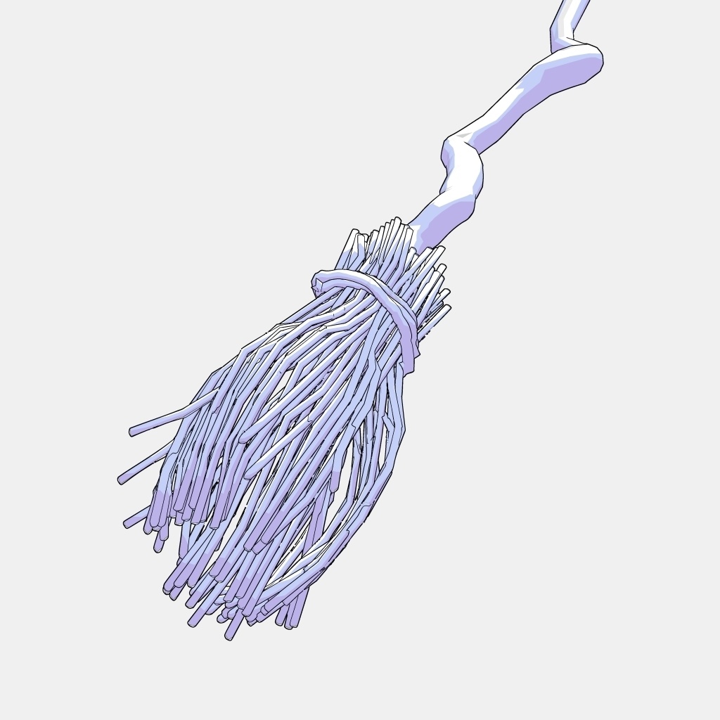 【3D素材/クリスタ用】ほうき