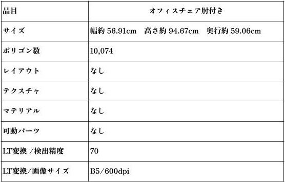 【3D素材/クリスタ用】オフィスチェア肘付き