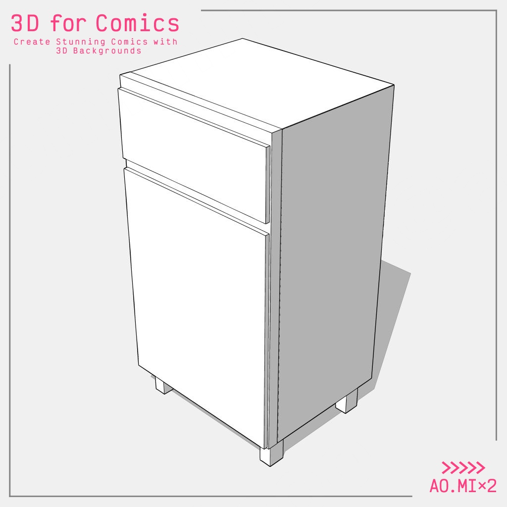 【3D素材/クリスタ用】チェスト